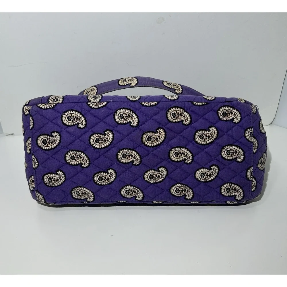 Vera Bradley SIMPLY VIOLET Gabby Purple Paisley Purse Satchel Handbag